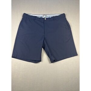 Peter Millar Shorts Men 38 Blue Mid Rise Flat Front Chino Pockets Regular Fit